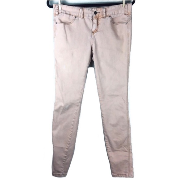 Free People Pale Peach 5 Pocket Skinny Jeans Size 28 - Picture 1 of 7